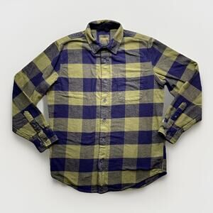 Redmond Outfitters Flannel Shirt Mens Medium Green Black Check Plaid Long Sleeve